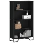 Bibliotecă, negru, 80x31x137,5 cm, lemn prelucrat GartenMobel Dekor