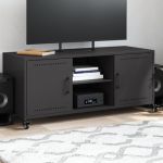 Dulap TV, negru, 100,5x39x43,5 cm, oțel laminat la rece GartenMobel Dekor