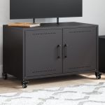 Dulap TV, negru, 68x39x43,5 cm, oțel laminat la rece GartenMobel Dekor