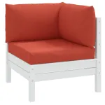 Perne de paleți, 3 buc., melanj roșu vin, material textil GartenMobel Dekor