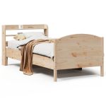 Cadru de pat fără saltea, 75x190 cm, lemn masiv de pin GartenMobel Dekor