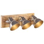 Lampă suspendată industrială, argintiu, 70x23 cm lemn mango E27 GartenMobel Dekor