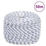 Frânghie de barcă, alb, 8 mm, 50 m, polipropilenă GartenMobel Dekor