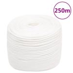 Frânghie de barcă, alb complet, 8 mm, 250 m, polipropilenă GartenMobel Dekor