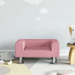 Canapea pentru copii, roz, 50x40x26,5 cm, catifea GartenMobel Dekor