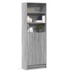 Dulap înalt cu LED gri sonoma 69x32,5x200 cm lemn prelucrat GartenMobel Dekor