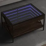 Măsuță de cafea cu LED infinity, stejar maro, 70x50x38 cm GartenMobel Dekor