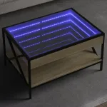 Măsuță de cafea cu LED infinity, stejar sonoma, 70x50x38 cm GartenMobel Dekor
