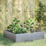 Strat înălțat de grădină, 100x100x25 cm, oțel galvanizat GartenMobel Dekor