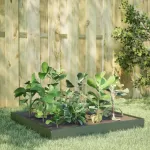 Strat înălțat de grădină, verde măsliniu, 100x100x18,5 cm, oțel GartenMobel Dekor