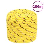 Frânghie de barcă, galben, 18 mm, 100 m, polipropilenă GartenMobel Dekor