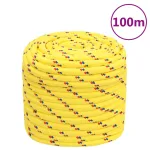 Frânghie de barcă, galben, 18 mm, 100 m, polipropilenă GartenMobel Dekor