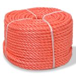 Frânghie împletită polipropilenă 12 mm 100 m, portocaliu GartenMobel Dekor