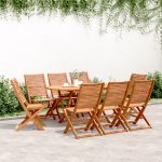 Scaune grădină pliabile 8 buc. 51x66x95 cm lemn masiv acacia GartenMobel Dekor