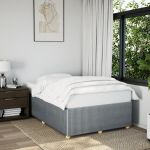 Cadru de pat, gri deschis, 120x190 cm, material textil GartenMobel Dekor