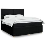 Pat box spring cu saltea, negru, 180x200 cm, catifea GartenMobel Dekor