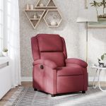 Fotoliu rabatabil, roșu vin, material textil GartenMobel Dekor