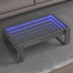 Măsuță de cafea cu LED infinity, gri sonoma, 90x53x30 cm GartenMobel Dekor