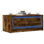 Măsuță de cafea cu lumini LED, stejar fumuriu, lemn prelucrat GartenMobel Dekor