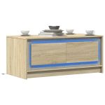 Măsuță de cafea cu lumini LED, stejar sonoma, lemn prelucrat GartenMobel Dekor