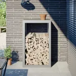 Suport pentru lemne de foc, 60x40x100 cm, oțel inoxidabil GartenMobel Dekor
