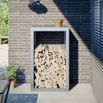 Suport pentru lemne de foc, 60x40x100 cm, oțel inoxidabil GartenMobel Dekor