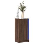 Dulap cu LED, stejar maro, 42,5x34x85 cm, lemn prelucrat GartenMobel Dekor