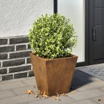 Jardinieră de grădină, 30x30x30 cm, oțel corten GartenMobel Dekor