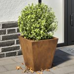Jardiniere grădină, 2 buc., 30x30x30 cm, oțel corten GartenMobel Dekor