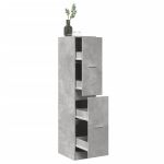 Dulap de farmacie, gri beton, 30x41x144,5 cm, lemn prelucrat GartenMobel Dekor