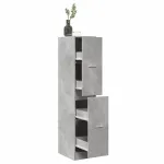 Dulap de farmacie, gri beton, 30x41x144,5 cm, lemn prelucrat GartenMobel Dekor