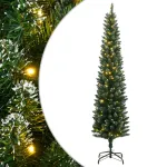 Brad Crăciun artificial subțire cu 300 LED-uri, 240 cm GartenMobel Dekor