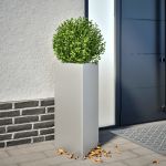 Jardinieră grădină 2 buc. 40x34,5x70cm oțel galvanizat triunghi GartenMobel Dekor