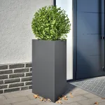 Jardiniere grădină, 2 buc. antracit 50x43x75 cm oțel triunghi GartenMobel Dekor