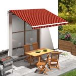 Pânză de copertină, portocaliu și maro, 350 x 250 cm GartenMobel Dekor