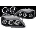 Faruri LED Angel Eyes Dacia Logan (2004-2008) Negru Performance AutoTuning