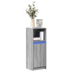 Dulap cu LED, gri sonoma, 38x34x100 cm, lemn prelucrat GartenMobel Dekor