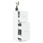Dulap de farmacie, alb, 40x41x118 cm, lemn prelucrat GartenMobel Dekor