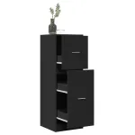 Dulap de farmacie, negru, 40x41x118 cm, lemn prelucrat GartenMobel Dekor