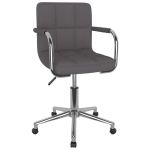 Scaun de bucătărie pivotant, gri taupe, material textil GartenMobel Dekor
