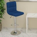 Scaun de bar, albastru, material textil GartenMobel Dekor