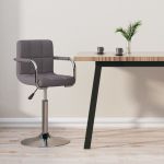 Scaun de bar, gri taupe, material textil GartenMobel Dekor