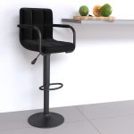 Scaun de bar, negru, material textil GartenMobel Dekor
