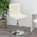 Scaun de bar pivotant, crem, material textil GartenMobel Dekor