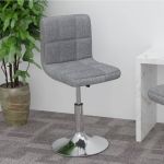 Scaun de bar pivotant, gri deschis, material textil GartenMobel Dekor