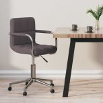 Scaun de birou pivotant, gri taupe, material textil GartenMobel Dekor