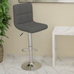 Scaun de bar, gri închis, material textil GartenMobel Dekor