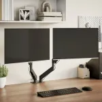 Braț monitor dublu pentru ecran max. 27 inci VESA 75/100mm 20kg GartenMobel Dekor