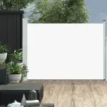 Copertină laterală retractabilă de terasă, crem, 120 x 500 cm GartenMobel Dekor