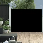 Copertină laterală retractabilă de terasă, negru, 120x500 cm GartenMobel Dekor